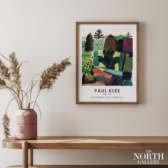 PosterArt Klee Poster Art Print, Park, Modern Minimalist, For Eclectic Wall Art, High Quality Prints, Size 12x18 UNFFRAMED