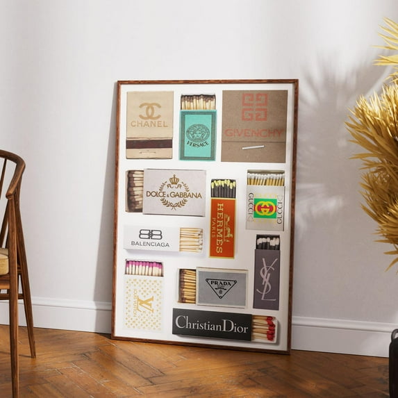 PosterArt Luxury Matchbox Poster, Fashion Brand Wall Art Print, Retro Home Decoration, 16x24 UNFRAMED
