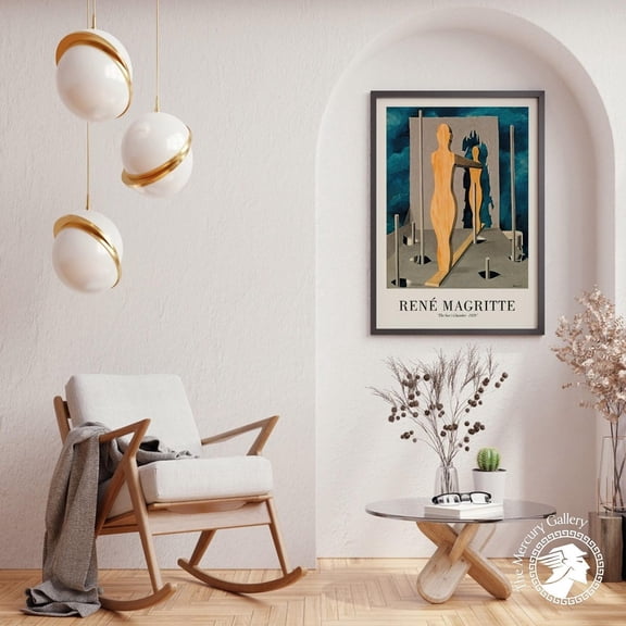 PosterArt Magritte Poster, The Seer’s Chamber, Surrealist Inspirational Wall Art Print Decor, 8x12 UNFRAMED