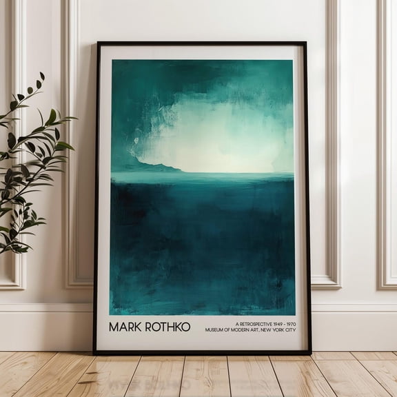 PosterArt Mark Rothko Art Poster, Living Room Decor, Modern Art Exhibition Poster, Printable Wall Art, Home Decor, Abstract Art, 8x12 UNFRAMED
