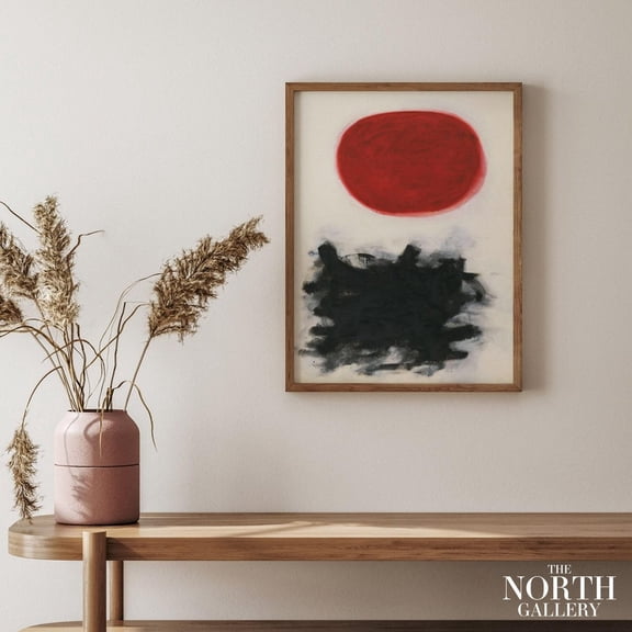 PosterArt Mark Rothko Poster, Red and Black Print, Abstract Poster, Home Wall Decor, Expressionism, Office Decor, Art Gallery Print, Size 12x18 UNFFRAMED