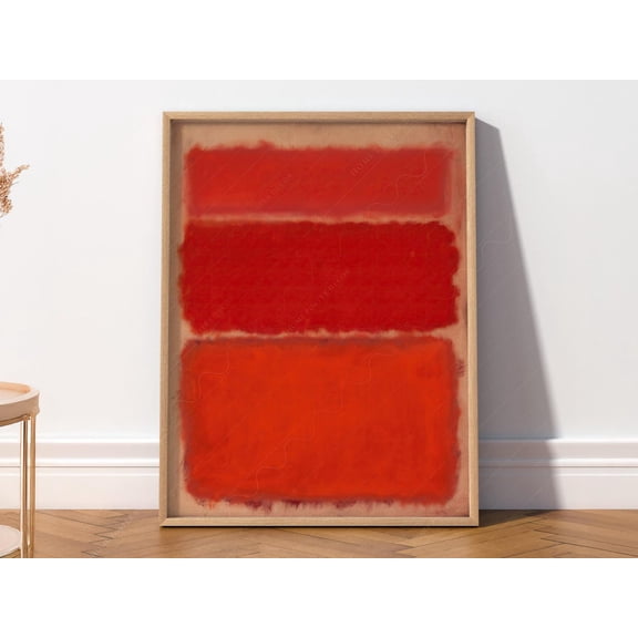 PosterArt Mark Rothko Red Shades Poster Abstract Modern Wall Art Minimal Color Field Print Contemporary Gallery Decor, 12x18 UNFRAMED