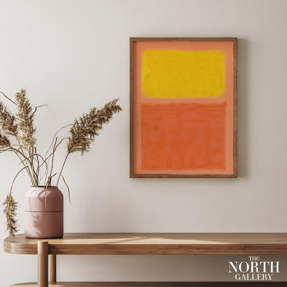 PosterArt Mark Rothko Vintage Exhibition Poster, Abstract Art, Orange Poster, Home Decor Poster, Size 24x36 UNFFRAMED