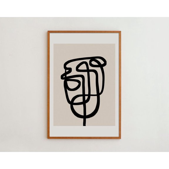 PosterArt Minimalist Abstract Poster Wall Art Modern Home Decor Art Print, Size 8x12 UNFFRAMED