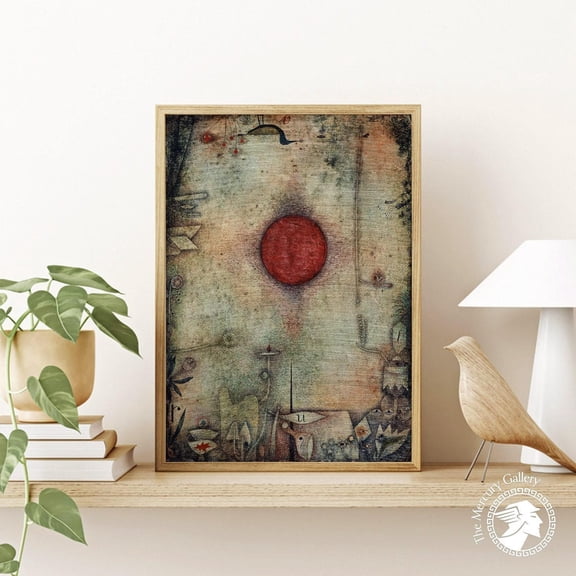 PosterArt Paul Klee Poster, Ad Marginem 1930 Abstract Art Print, Vintage Eclectic Fine Art Wall Decoration, 12x18 UNFRAMED