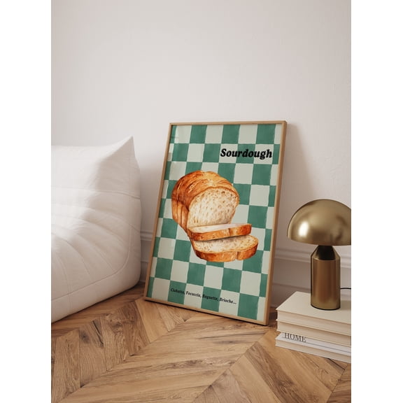 PosterArt Sourdough Bread Poster, Baker Wall Art, Sourdough Bread Poster, Vintage Kitchen Decor, Trendy Kitchen Wall Art, 24x36 UNFRAMED
