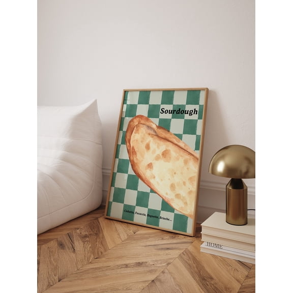 PosterArt Sourdough Bread Poster Wall Art, Vintage Bakery Illustration For Kitchen Or Cafe Decor, 24x36 UNFRAMED