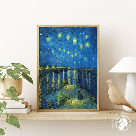 PosterArt Starry Night Over Rhone Poster, Impressionist Wall Art Print for Living Room Decor, 24x36 UNFRAMED