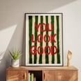 thumbnail image 1 of PosterArt Typography Poster, Trendy Green Stripe Wall Art Print, Dorm and Living Room Decor, 16x24 UNFRAMED, 1 of 3