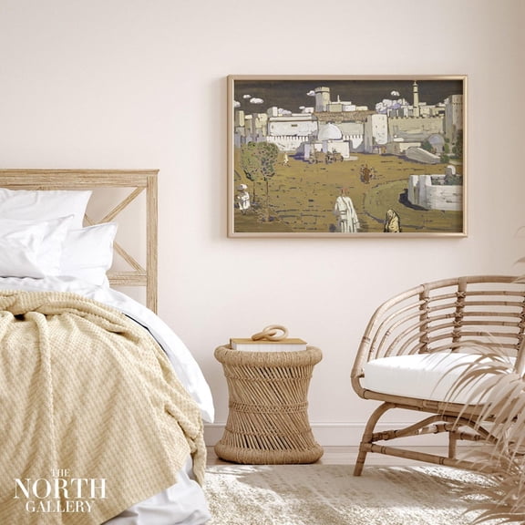 PosterArt Vasily Kandinsky Arabische Stadt 1905 Poster - North African Cityscape, Abstract Urban Art, Expressionist, Vintage Wall Decor, Size 24x36 UNFFRAMED