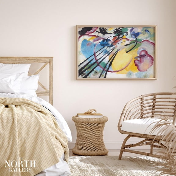 PosterArt Vasily Kandinsky Improvisation 26 Rowing 1902 Poster - Abstract Expressionist Art, Dynamic Water Scene, Vintage Wall Decor, Size 12x18 UNFFRAMED