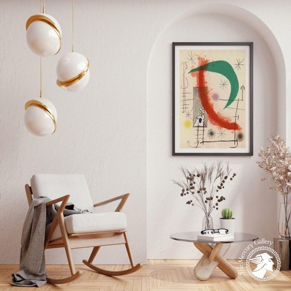 PosterArt Vintage Abstract Poster, Exhibition Wall Art Print, Modern Gallery Poster Decor, 8x12 UNFRAMED