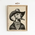 thumbnail image 1 of PosterArt Vintage Cowboy Dog Western Style Dog Portrait Poster Retro Wall Decor, Size 8x12 UNFFRAMED, 1 of 3