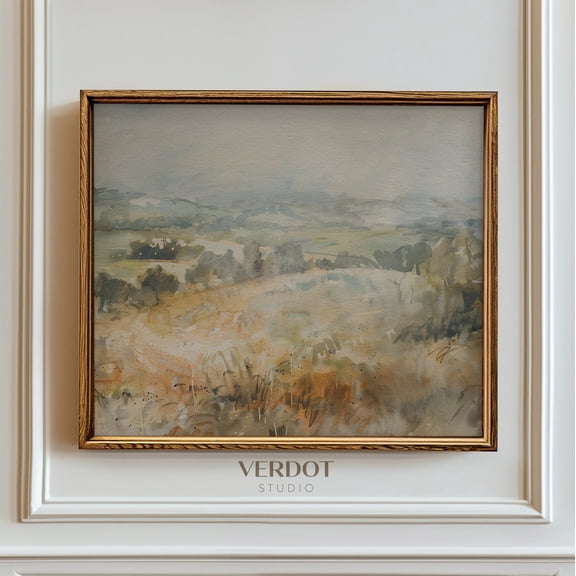 PosterArt Vintage Fall Poster Wall Art Neutral Rustic Landscape Print Muted Autumn Scenery Seasonal Home Decor, 24x36 UNFRAMED