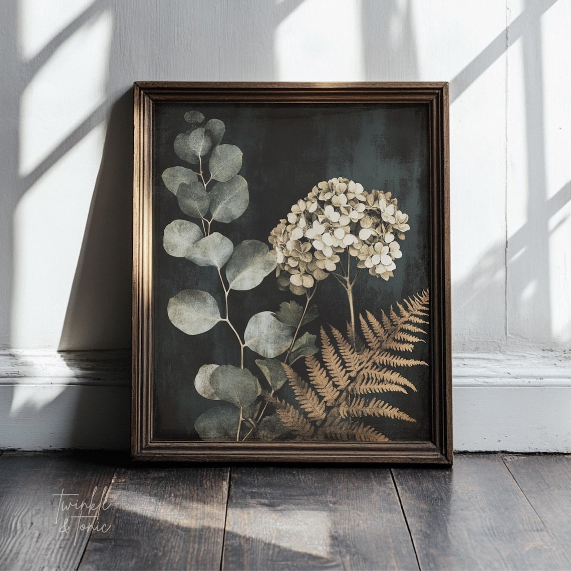 PosterArt Vintage Hydrangeas Art Print Rustic Farmhouse Wall Décor ...