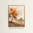 thumbnail image 1 of PosterArt Vintage Moody Fall Poster, Antique Countryside Landscape Printable, Tranquil Autumn Field Farmhouse Wall Art, 12x18 UNFRAMED, 1 of 3