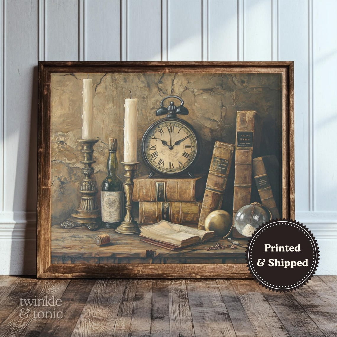 PosterArt Vintage Office Art Print Rustic Still Life Wall Décor Antique ...