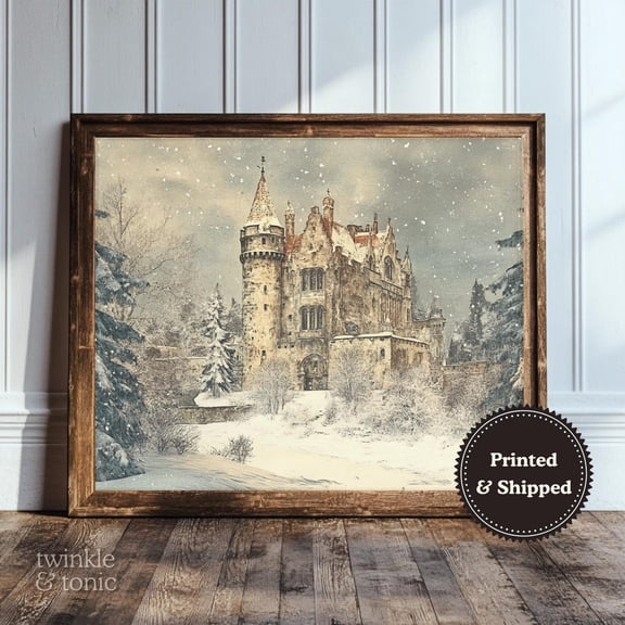PosterArt Vintage Renaissance Castle Art Print Dark Academia Wall Décor Medieval Poster Antique Aesthetic Moody Design, 16x24 UNFRAMED