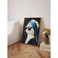thumbnail image 1 of PosterArt White Cat With Pearl Earring Poster Wall Art, Cute Cat Illustration For Elegant Home Decor, 16x24 UNFRAMED, 1 of 3