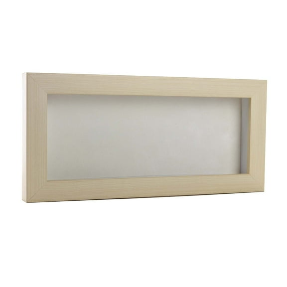 PosterPalooza 14x22 Shadow Box Frame White Washed Wood