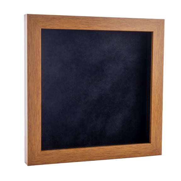 PosterPalooza 30x30 Shadow Box Frame Light Brown Wood