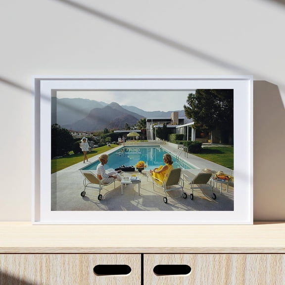 Posterart Poolside Gossip Print Poster Vintage High Society Photography, UNFRAMED POSTER