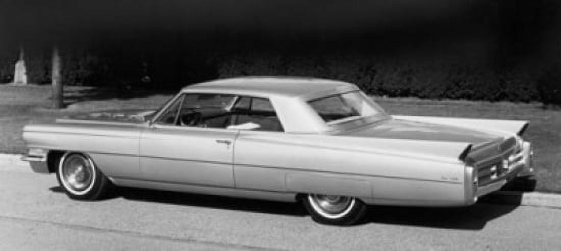 Posterazzi 1963 Cadillac Coupe de Ville on the road Canvas Art - (24 x 36)