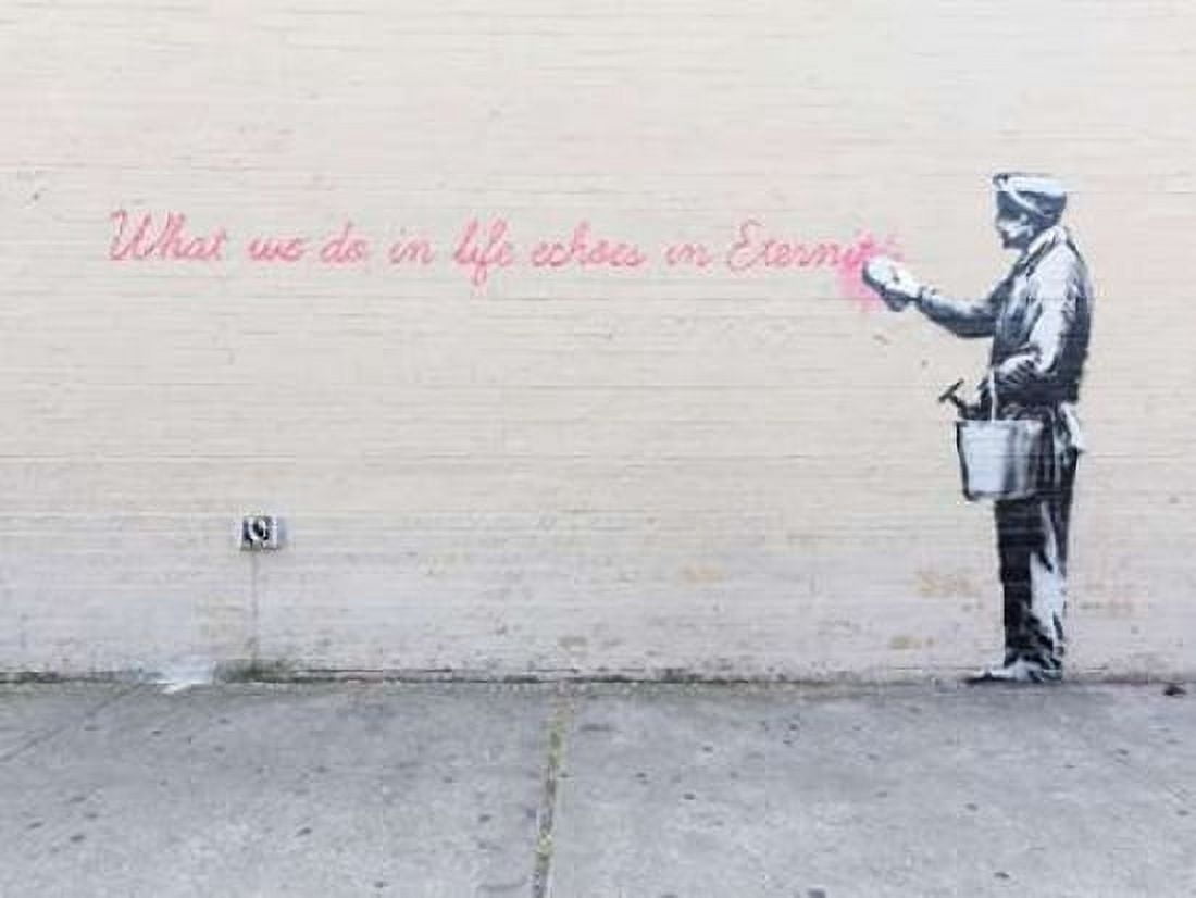 Posterazzi 68th Str-38th Avenue Queens NYC-graffiti attributed to Banksy Canvas Art - Dan Herrick (22 x 28)
