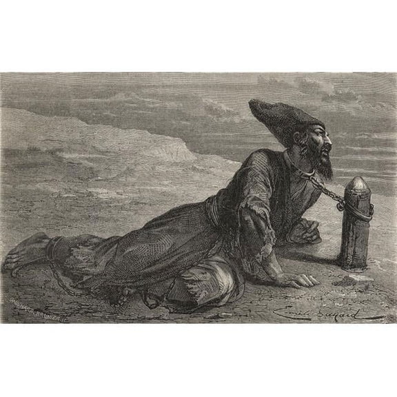 Posterazzi  A 19th Century Persian Slave Held Captive In Turkey From El Mundo En La Mano Published 1878 Poster Print