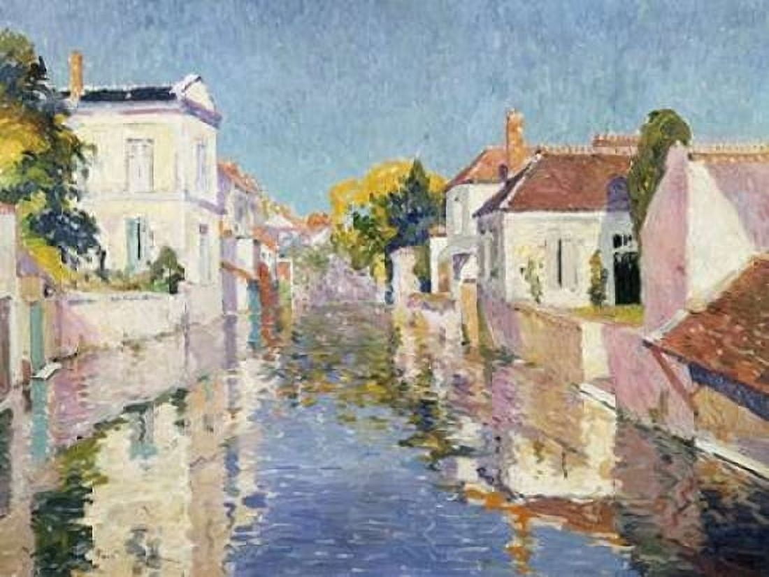 Posterazzi A Canal in Burano Venice Canvas Art - Paul Mathieu (22 x 28)