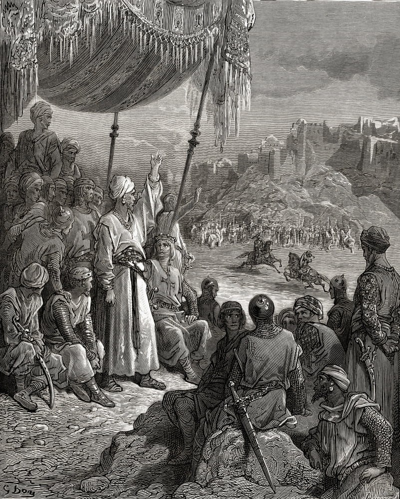 Posterazzi A Friendly Tournament During The Third Crusade 1189 Canvas Art - Ken Welsh Design Pics (26 x 34)