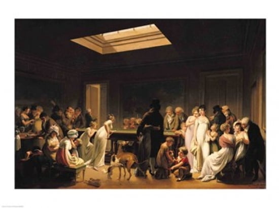 Posterazzi A Game of Billiards 1807 Canvas Art - Louis-Leopold Boilly (36 x 24)