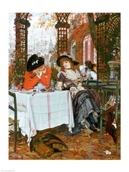 Posterazzi A Luncheon Canvas Art - James Jacques Joseph Tissot (24 x 36)