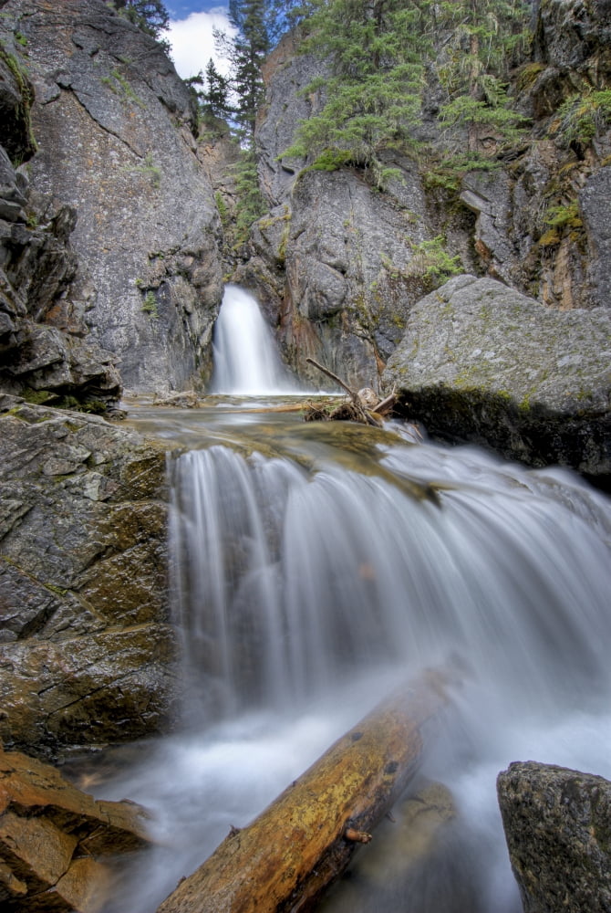 Posterazzi A Waterfall In Kananaskis Canvas Art - Philippe Widling Design Pics (22 x 34)