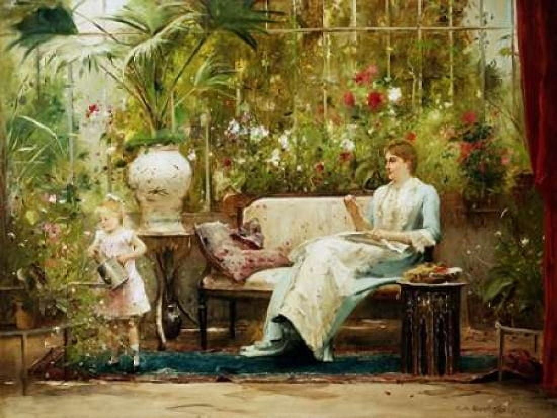 Posterazzi A Willing Helper Canvas Art - Mihaly Munkacsy (22 x 28)