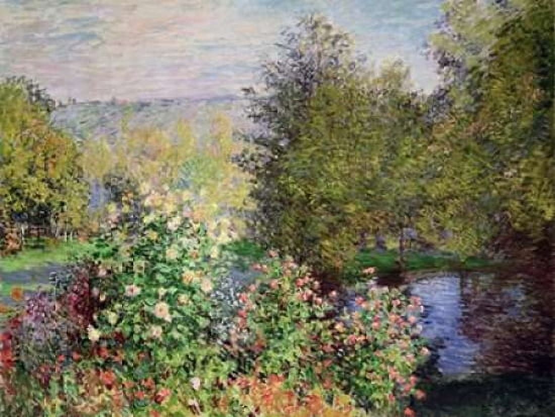 Posterazzi A corner of the Garden at Montgeron Canvas Art - Claude Monet (22 x 28)
