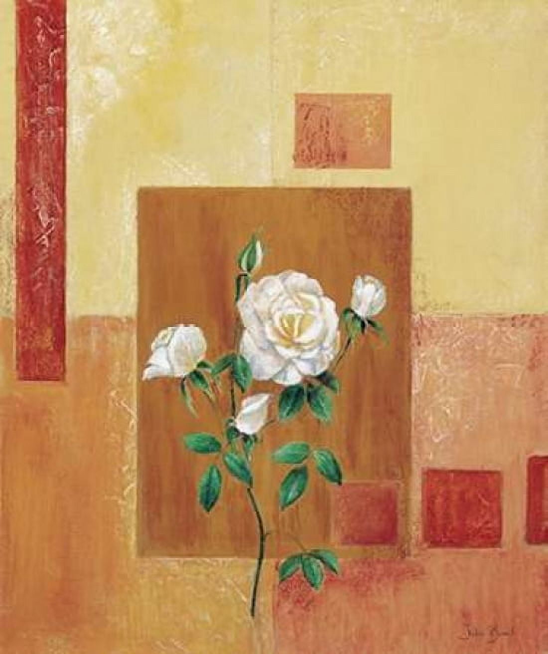 Posterazzi A patchwork rose I Canvas Art - Julia Bonet (20 x 24)
