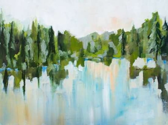 Posterazzi Abstract Trees Over Lake Canvas Art - Melissa Lyons (18 x 24)