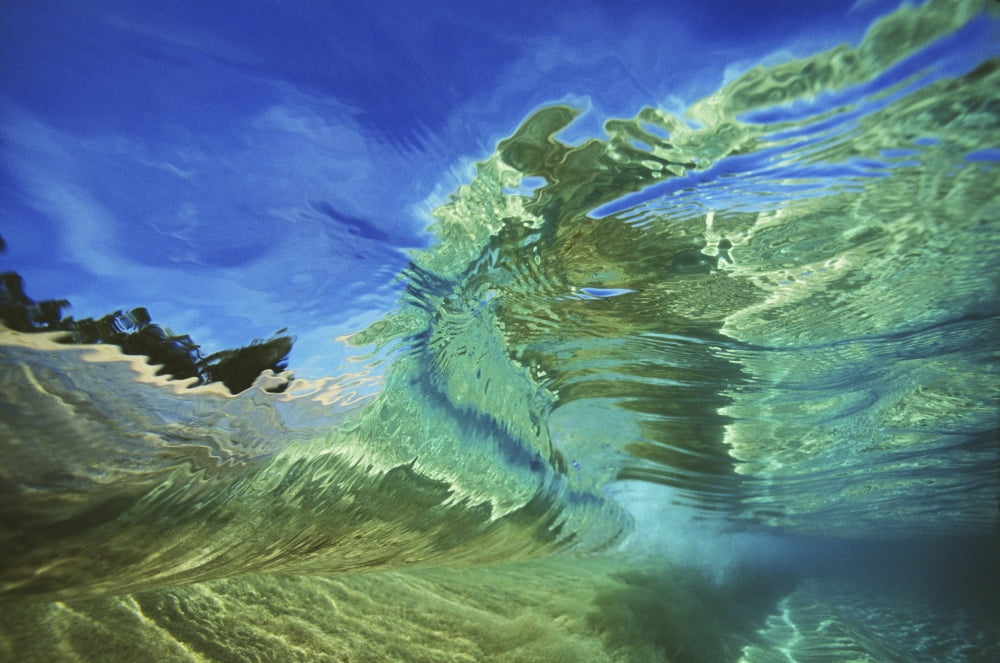 Posterazzi Abstract Underwater View Of Waves And Surf Canvas Art - Vince Cavataio Design Pics (38 x 24)
