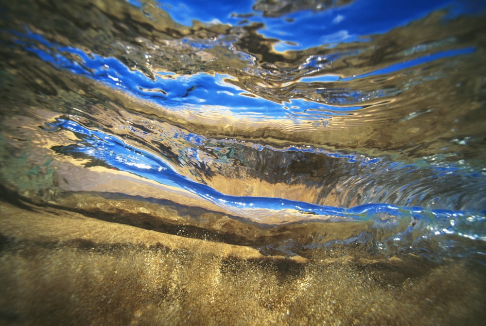 Posterazzi Abstract Underwater View Of Waves And Surf Canvas Art - Vince Cavataio Design Pics (38 x 24)