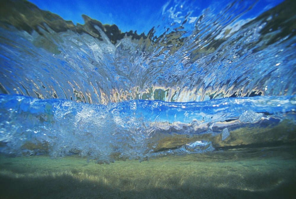 Posterazzi Abstract Underwater View Of Waves And Surf Canvas Art - Vince Cavataio Design Pics (38 x 24)