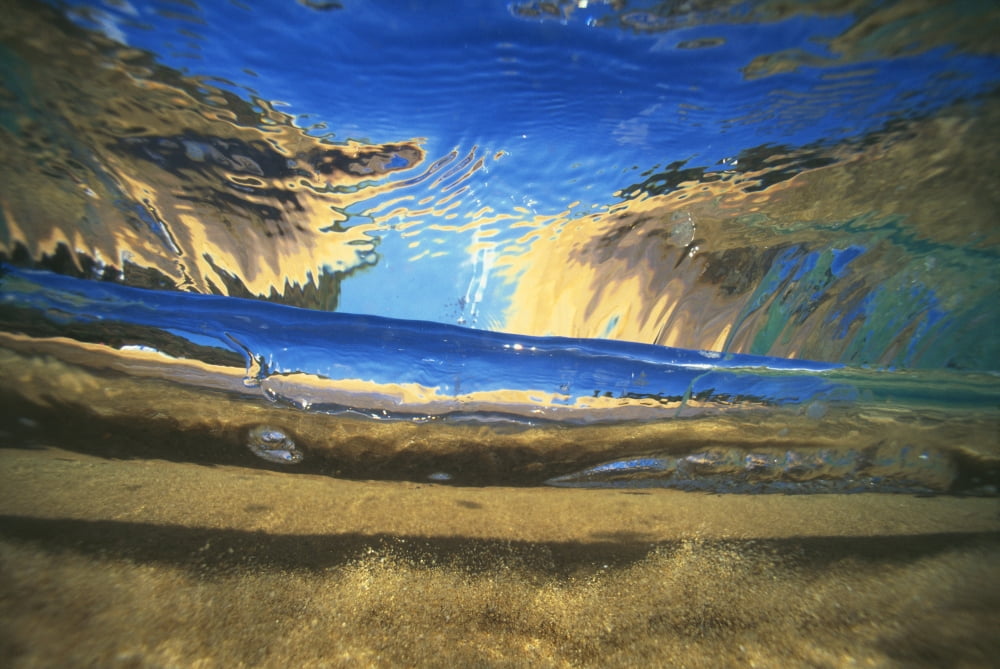 Posterazzi Abstract Underwater View Of Waves And Surf Canvas Art - Vince Cavataio Design Pics (38 x 24)