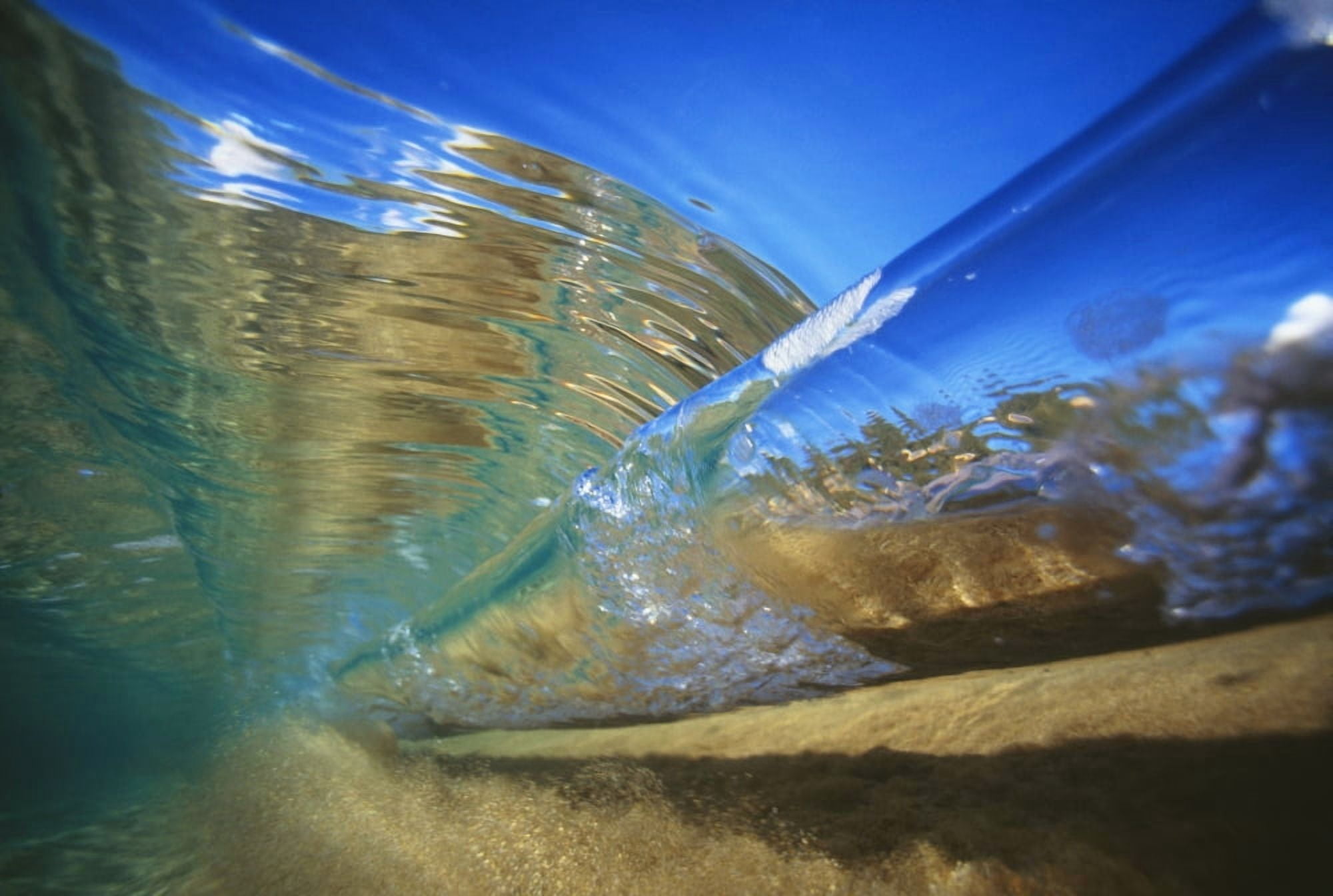 Posterazzi Abstract Underwater View Of Waves And Surf Canvas Art - Vince Cavataio Design Pics (38 x 24)