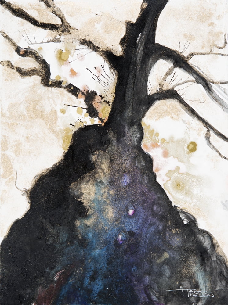 Posterazzi Abstract Watercolor Painting Of A Tree And Its Branches Canvas Art - Tara Thelen Design Pics (26 x 34)