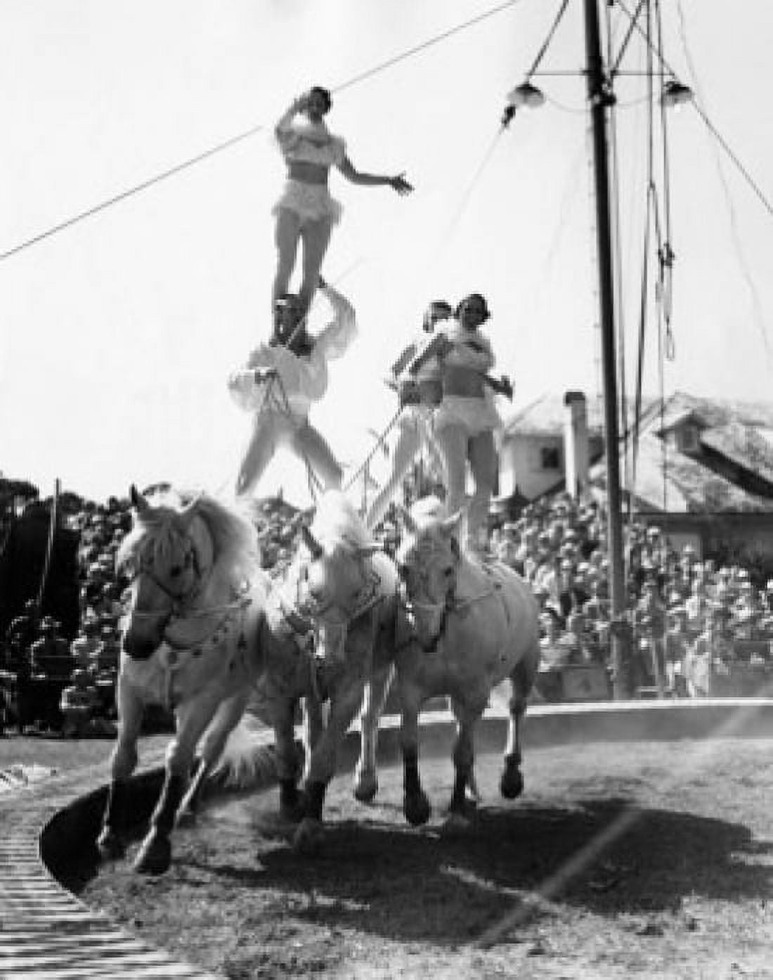 Posterazzi Acrobats performing in a circus Canvas Art -  (24 x 36)