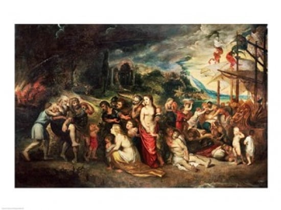 Posterazzi Aeneas prepares to lead the Trojans into exile c1602 Canvas Art - Peter Paul Rubens (36 x 24)