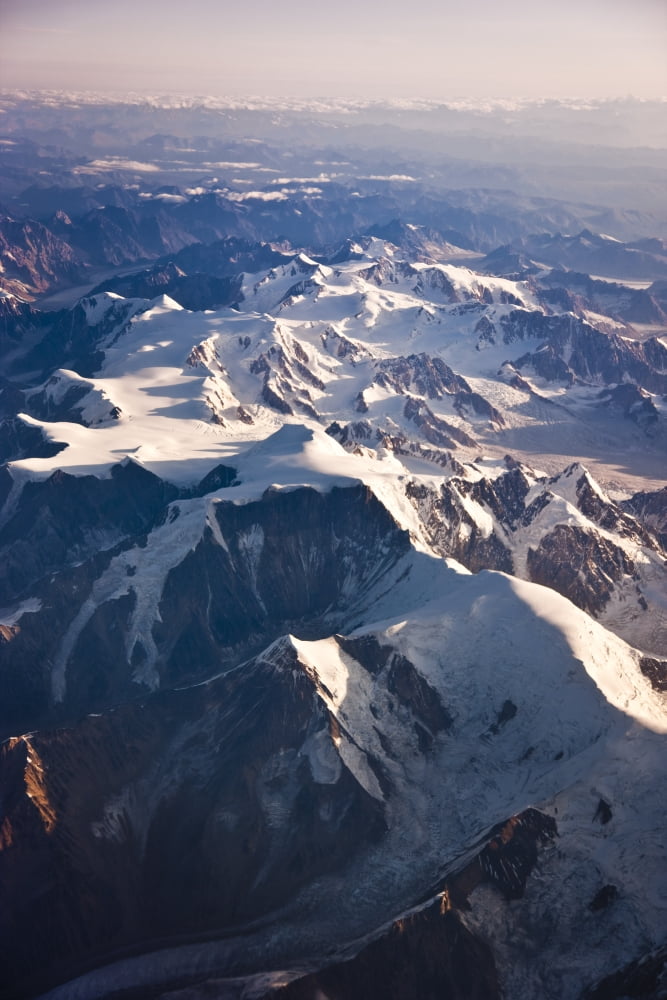 Posterazzi Aerial View Of Mount Torbert The Tordrillo Mountains And The Alaska Range Southcentral Alaska Canvas Art - Kevin Smith Design Pics (24 x 36)