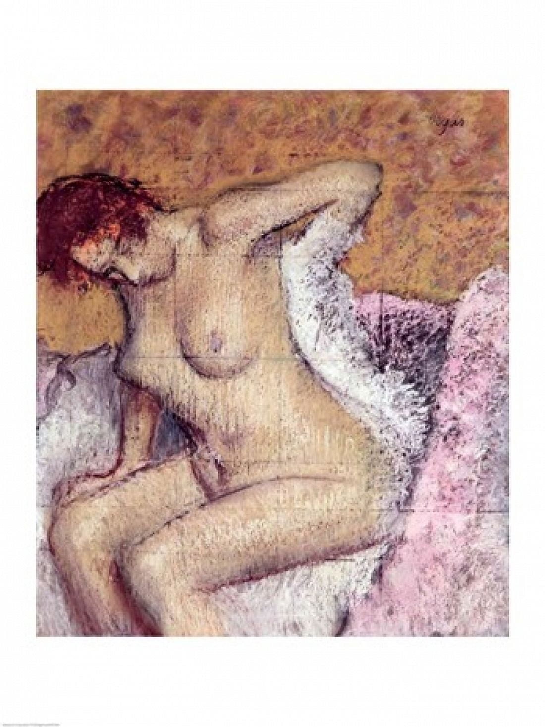Posterazzi After the Bath Canvas Art - Edgar Degas (24 x 36)