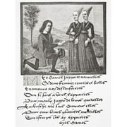 Posterazzi  Alain Chartier Author of the Poem Le Debat De La Noire Et De La Tannee After A Miniature From A 15th Century Manuscrip 1 Poster Print - 12 x 16