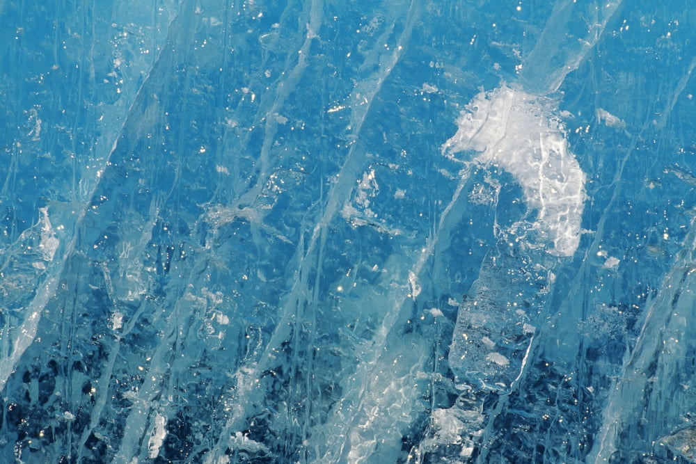 Posterazzi Alaska Juneau Mendenhall Glacier Close-Up Of Glacial Ice Texture Canvas Art - John Hyde  Design Pics (34 x 22)